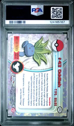 2000 TOPPS CHROME POKEMON T.V. #43 ODDISH PSA 7 - Image 2