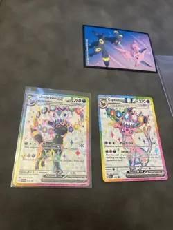 Pokemon TCG Umbreon Ex 176 & Espeon Ex Svp 175 Promo Pair Prismatic Evolution - Image 2
