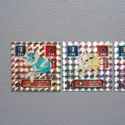 Pokemon AMADA Sticker Seal Vaporeon Jolteon Flareon Nintendo Japanese g989 - Image 2