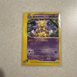 2002 Pokemon TCG Expedition Base Set Alakazam Non-Holo Rare 33/165 E-Reader LP - Image 1