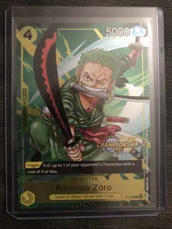 One Piece Roronoa Zoro Championship Event Pack 2024 CS Stamp English Promo P-042 - Image 1