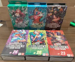 (6) ONE PIECE STARTER DECK SETS SHANKS BUGGY LUFFY BONNEY YAMATO TEACH ENGLISH - Image 1