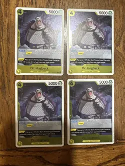 One Piece - Dr. Hogback Foil OP14-110 Playset (x4) - The Azure Sea's Seven NM - Image 1