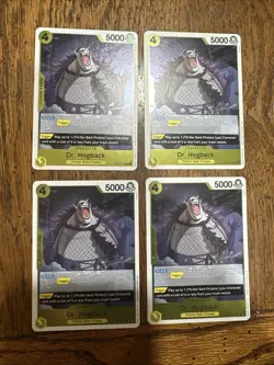 One Piece - Dr. Hogback Foil OP14-110 Playset (x4) - The Azure Sea's Seven NM - Image 2