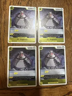 One Piece - Dr. Hogback Foil OP14-110 Playset (x4) - The Azure Sea's Seven NM - Image 3