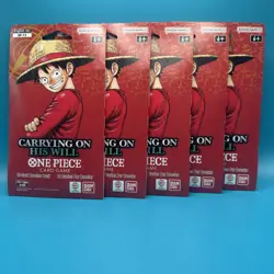 One Piece OP-13 CARRYING ON HIS WILL Sleeved Booster Packs Lot Of 5 NEW/SEALED - Image 1
