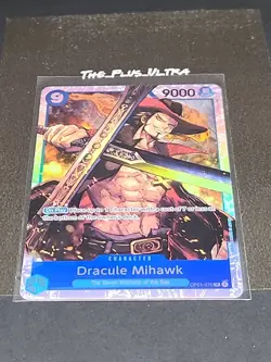 One Piece Romance Dawn Dracule Mihawk OP01-070 NM Foil Super Rare - Image 2