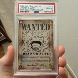 One Piece CCG Monkey.D.Luffy Wanted Alternate Art OP05-119 PSA 10 Gem Mint - Image 2
