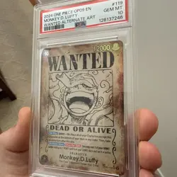 One Piece CCG Monkey.D.Luffy Wanted Alternate Art OP05-119 PSA 10 Gem Mint - Image 3