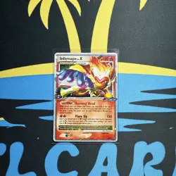 Infernape LV. X DP10 Diamond and Pearl Black Star Promo Pokemon Card LP - Image 1