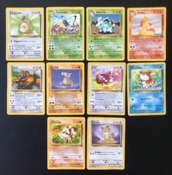10 French Pokemon cards lot Jungle set Kangaskhan Butterfree Nidorina Rapidash.. - Image 1