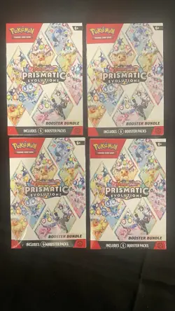 4x Pokemon TCG Prismatic Evolutions Booster Bundle Box NEW Sealed Trading Card - Image 1