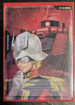 Gundam Card Game - Resource - Char Aznable - RP-004 - English Foil - Image 1
