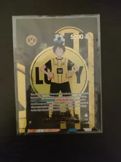 One Piece Borussia Dortmund Promo 100% Card Monkey D. Luffy St13-003 - Sealed- - Image 1