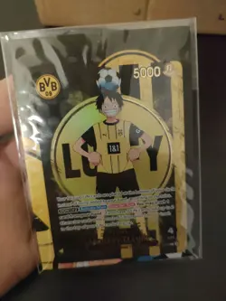 One Piece Borussia Dortmund Promo 100% Card Monkey D. Luffy St13-003 - Sealed- - Image 4