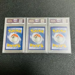 English version [PSA9] Pokemon Card Charizard, Blastoise, Venusaur 3 consecutive - Image 3