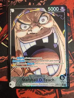 Marshall D. Teach OP09-081 L Parallel Emperors in the New World One Piece Card - Image 1