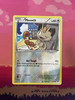 Pokemon Card Meowth Ancient Origins Reverse Holo 61/98 Near Mint - Image 1