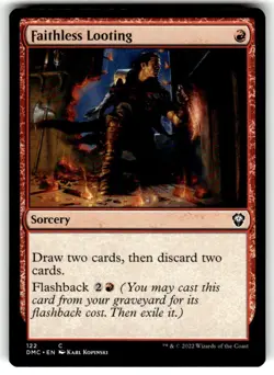 Magic: The Gathering Sorcery MTG Faithless Looting Common Regular - Image 1