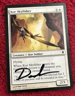 Zendikar MTG Kor Skyfisher Dan Scott Signed Magic the gathering - Image 1