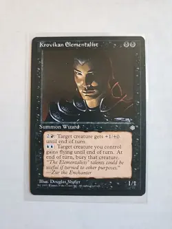 Krovikan Elementalist - Ice Age - MTG Magic - Uncommon - Black Creature - Image 1