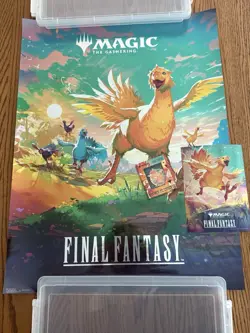 Chocobo Racing Poster and Pin Set Final Fantasy x MTG Square Enix Promo - Image 1