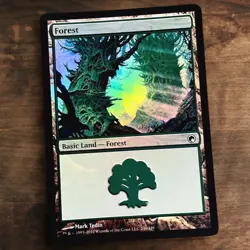 Forest 246 Foil Land Scars of Mirrodin Magic The Gathering MTG LP - Image 1