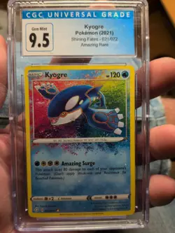 CGC 9.5 (10) Gem Mint Kyogre Amazing Rare Japanese Shiny Star V Pokemon 036/190 - Image 1