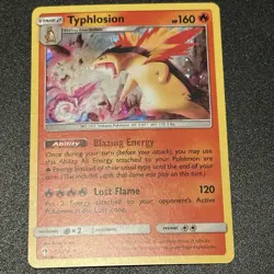 TYPHLOSION COSMOS HOLO #42 Pokemon Lost Thunder - Australia Exclusive Promo - LP - Image 2