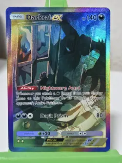 Darkrai Ex Pokemon Pocket TCG 'CUSTOM' Full Art Shiny Textured Fan Made - Image 1