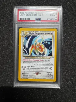 2002 POKEMON NEO DESTINY #14 LIGHT DRAGONITE-HOLO PSA 6 - Image 1