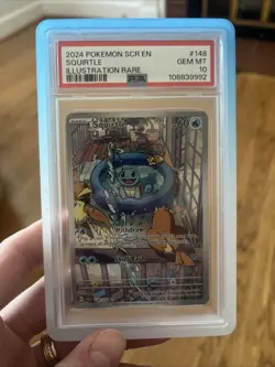2024 Pokemon STELLAR CROWN EN Squirtle #148/142 IR PSA 10 GEM MT - Image 1
