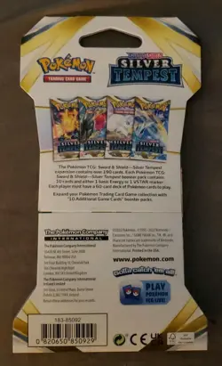 Silver Tempest Sleeved Booster Pack Sword&Shield Pokemon TCG *NEW* - Image 2