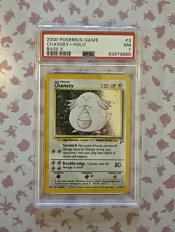 2000 POKEMON BASE SET 2 #3 CHANSEY-HOLO PSA 7 - Image 1