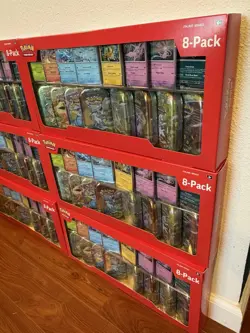 LOT of 6 Pokemon TCG: Scarlet & Violet Prismatic Evolutions 8 Pack Mini Tin Set - Image 3