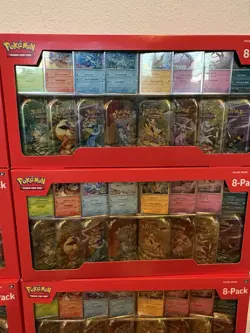 LOT of 6 Pokemon TCG: Scarlet & Violet Prismatic Evolutions 8 Pack Mini Tin Set - Image 4