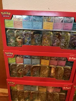 LOT of 6 Pokemon TCG: Scarlet & Violet Prismatic Evolutions 8 Pack Mini Tin Set - Image 5