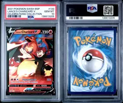 PSA 10 - 2021 Black Star Celebrations Collection Lance's Charizard V #SWSH133 - Image 3