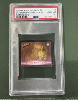 1999 Pokemon Stadium Action 3D's - Sandshrew/Sandslash PSA 10 (POP 1) - Image 1
