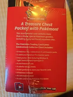 Pokemon Celebrations 25th Anniversary Collectors Chest Lunch Box Tin Sealed - Image 4