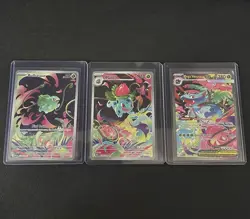 Pokemon TCG Mega Venusaur EX 177/132 SIR, Ivysaur 134/132 and Bulbasaur 133/132 - Image 1