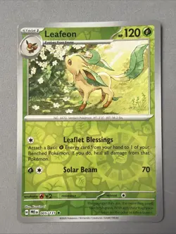Pokemon TCG * SV Prismatic Evolutions * 005/131 Leafeon Rare * REVERSE HOLO - Image 1