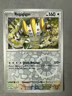 Pokemon TCG * SV Prismatic Evolutions * 86/131 Regigigas U REVERSE HOLO * NM - Image 1