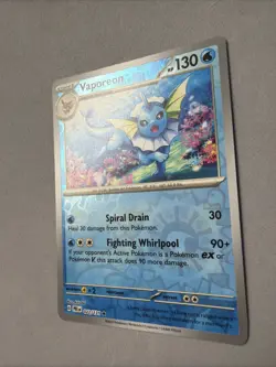 Pokemon TCG * SV Prismatic Evolutions * 022/131 Vaporeon Rare * REVERSE HOLO - Image 2