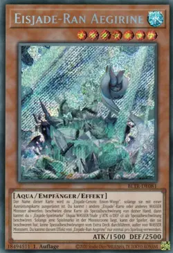 yugioh Eisjade-Ran Aegirine BLTR-DE081 SECRET RARE 1AUFLAGE DEUTSCH - Image 1