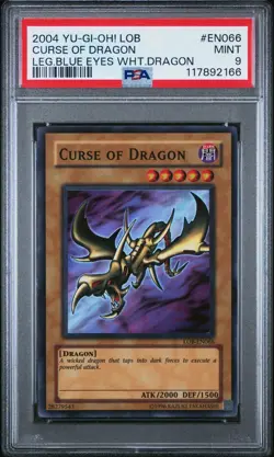 2004 Yu-Gi-Oh! Curse Of Dragon Legend of Blue Eyes LOB EN Unlimited Super PSA 9 - Image 1