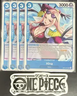 4 x One Piece OP12-051 UC Hina - ENG - Regular - Playset - NM/M - Image 1