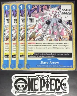 4x One Piece OP07-056 UC Slave Arrow - English - Regular - Play Set - NM/M - Image 1