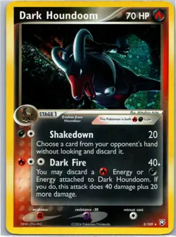 Dark Houndoom Holo Rare Team Rocket Returns Holo 5/109 Pokemon Card LP - Image 1