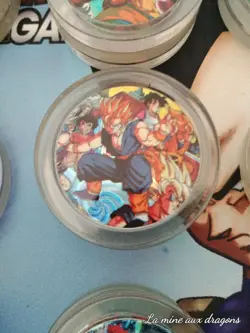 Gros Kini Pogs Goku Gohan Dragon Ball Z caps tazo menko cards carte slammer - Image 1